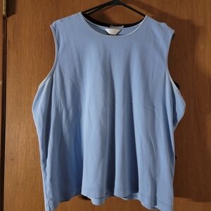 CJ Banks Light Blue Sleeveless Tank Size 2X